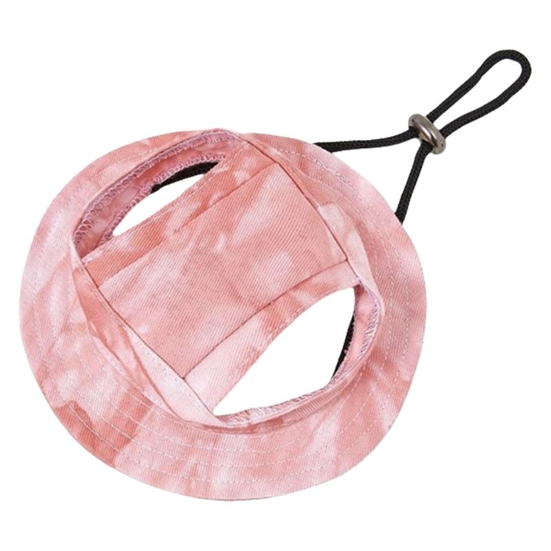 

Дышащий головной убор шляпа от солнца для маленьких домашних питомцев собак кошек широкополая летние уличные аксессуары розовый