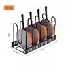 Detachable Foldable Multi-Layer Vertical Pot Cover Rack - Iron Art Countertop Storage Solution