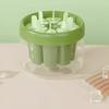 Eco-Friendly Plastic Ice Pop Mold 8-Cavity Popsicle Maker Green 11x13cm Kids DIY Ice Lolly Mold
