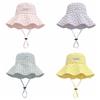 Floral Plaid Fisherman Hat Adjustable Sunscreen Hat Fashion Sunshade Hat  Summer