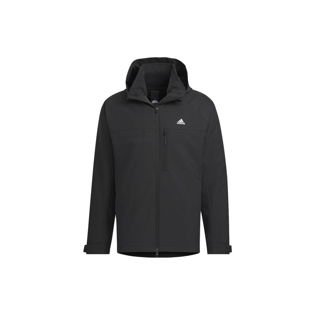 Adidas Logo Print Three-In-One Hooded Casual Sports Jacket Men Jacket IV7594