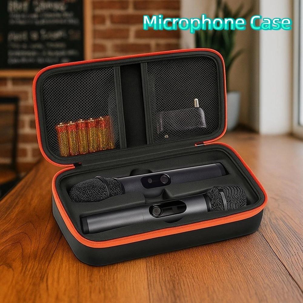 Adjustable Wireless Microphone Case Shockproof Microphone Storage Bag Mic Travel Bag Business Trip