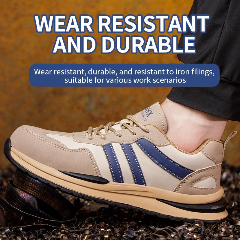 New Fashion  Men Safety Shoes Sneakers Working Footwear Steel Toe Anti Smashing Construction Boots Industrial Area Shoes