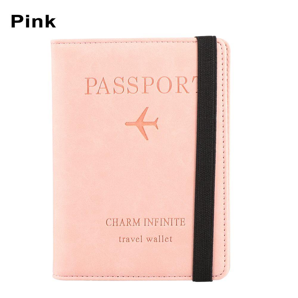 RFID Leather Passport Bag Wallet Multi-function Document Package Portable Travel Ultra-thin Passport Holder