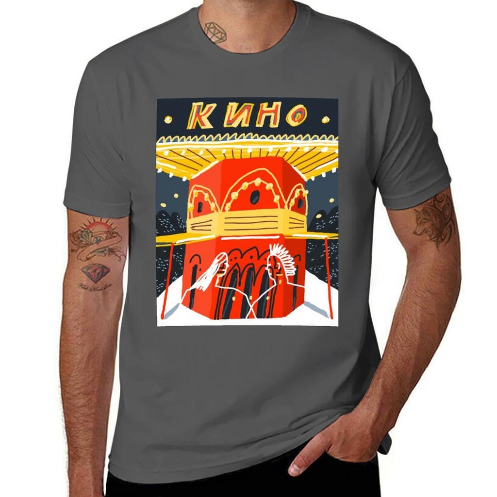 Cinema Tshirt Basic Solid Color Short Sleeve Cotton Top