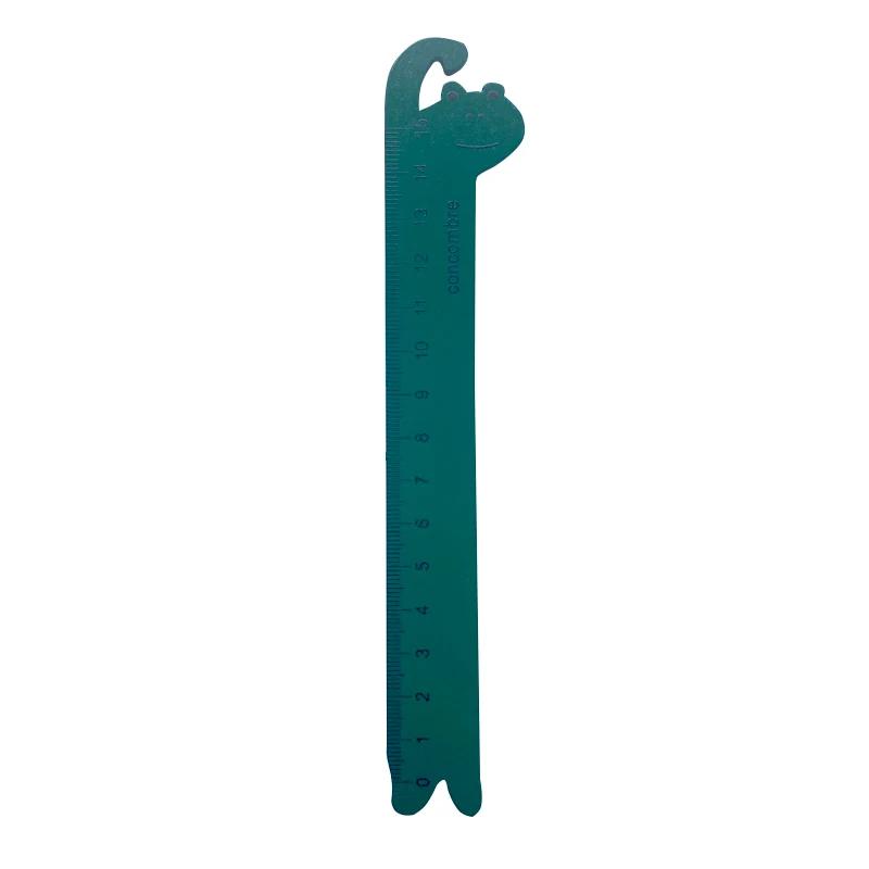 2Pcs 15cm Stationery Gift School Supplies Panda Frog Cat Pig Cartoon Animal Creative Student School Straight Ruler Wooden