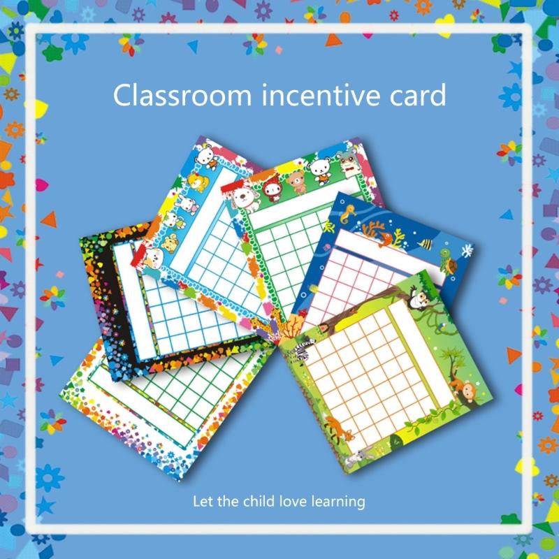 50 Pieces Classroom Incentive Chart Cartoon Children Positive Behavior Reward Board for Shool Teacher Student