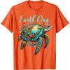Earth Day Sea Turtle Graphic Tee Breathable Casual Cotton T-Shirt for Unisex