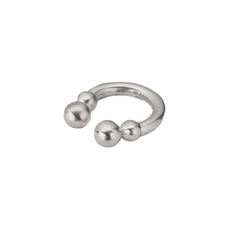Jil Sander Letter Logo Ring Women Jewelry Silver J11UQ0005_J12002-1