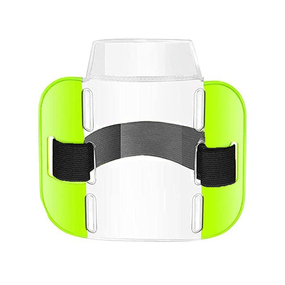 PVC Plastic Card Holder Polyester Reflective Wristband ID Card Holder Arm Adjustable ID Badge Elastic Arm Band ID Badge Holder