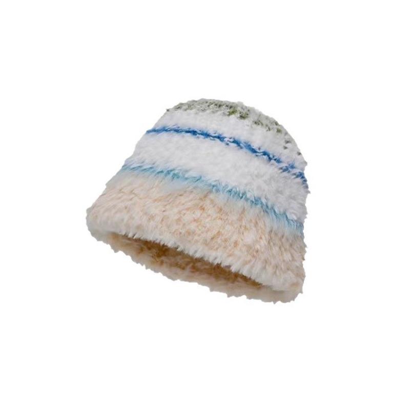 Autumn and Winter Plush Thickened Women's Cold-proof Wool Hat, Warm Ear Protection, Small Face, Big Head Circumference, Pullover, Knitted Hat