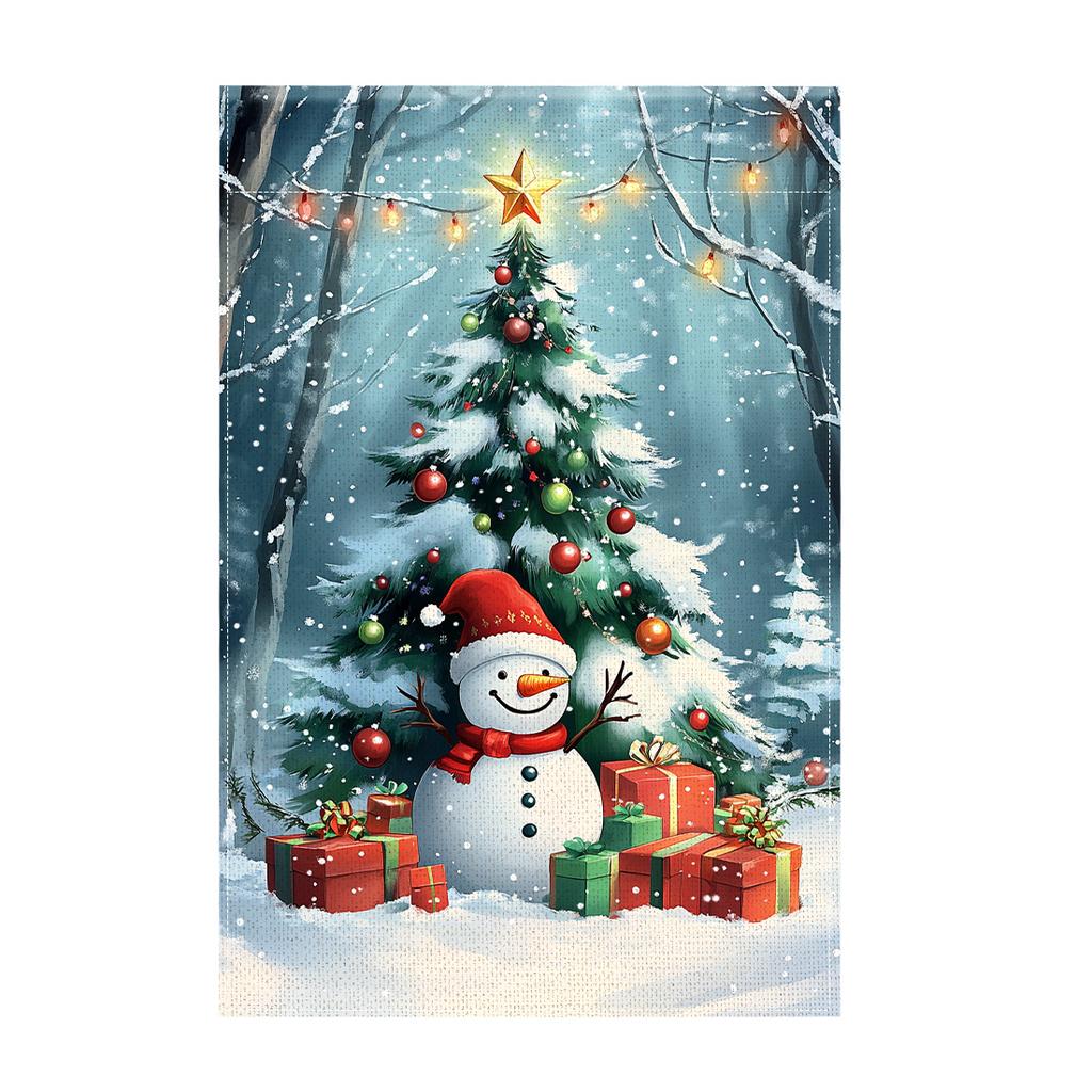 Christmas gingerbread Garden Flag 12x18 Inch Double Sided for Courtyard Outdoor Welcome Flag Decoration (Excluding flagpole)