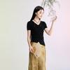 SanCai 2026 Summer V-Neck Knit Pullover Top