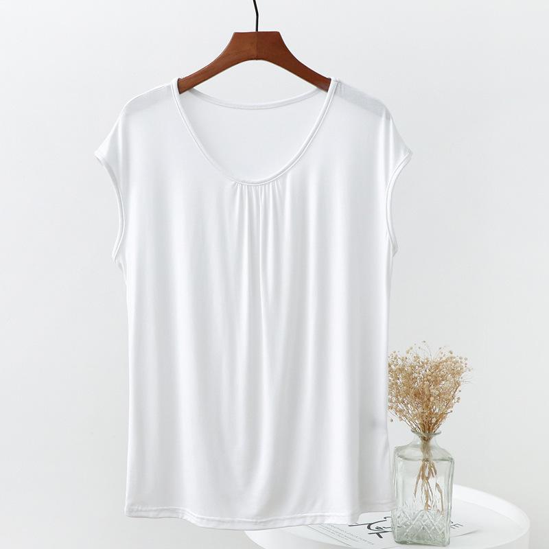 

Женский летний модальный жилет без рукавов большого размера - Свободный крой для дома или верхней одежды 6XL белый