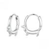 Rockyu Earrings and Rings for Silver Dachshund Animal Gift Women, Small, Set, 925, Casual, Cute, Earrings, Hoop, Dog, Motif, Birthday, Lover's Day,