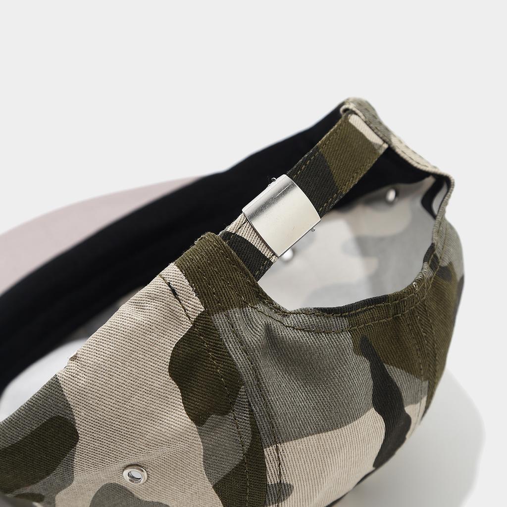European and American Contrasting Colors Camouflage Color Matching Five-piece Flat Edge Hat Simple Tooling Wind Flat Brim Baseball Cap Street Hip Hop