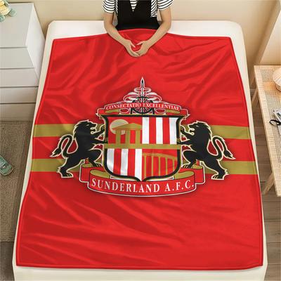 1 ΤΕΜ. Φανελένια Κουβέρτα με Εκτύπωση Sunderland AFC, Υψηλής Ποιότητας για Όλες τις Εποχές, Διακόσμηση Σπιτιού, Ζεστασιά και Άνεση, Ιδανική για Χριστουγεννιάτικα Δώρα