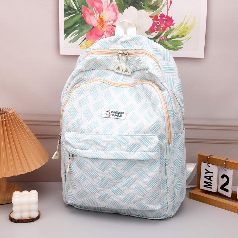 

School bag junior high school girls large capacity niche design sense high school students backpack women 2025 new backpack outing bag синий