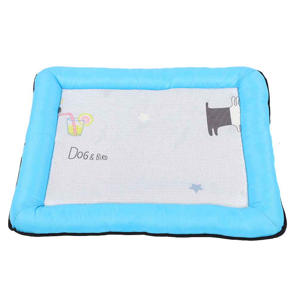 

Pet Soft Square Thicken Cushion Summer Dog Cat Ice Silk Printing Cooling Sleeping MatBlue XL XL синий