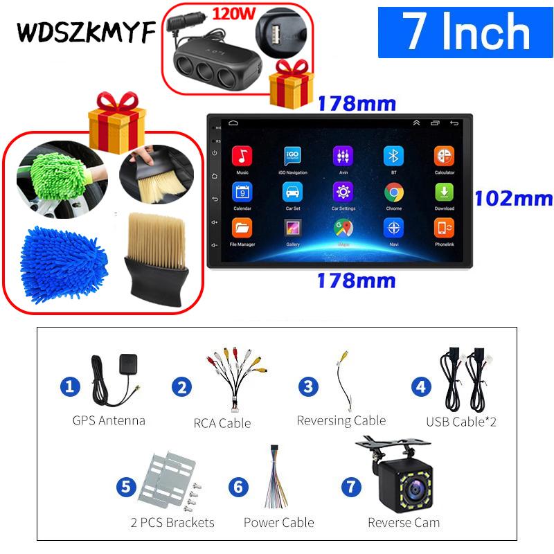 Android 13 Car Multimedia 7/9/10Inch Wireless Apple Carplay Android Auto 2 Din Stereo Receiver Car Radio Rear View Camera