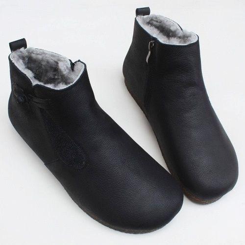 Fashion New Winter Women's Boots with Velvet Warmth Short Boots Zipper High Butt Cotton Boots Outdoor Soft Bottom Non Slip Ankle Boots