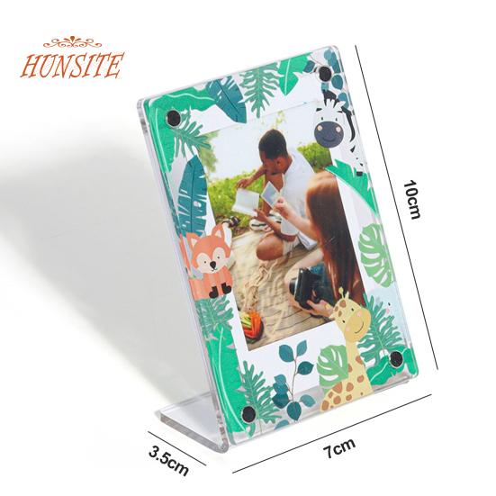 3-Inch Photo Frame, Cartoon Animal Pattern, Acrylic Display