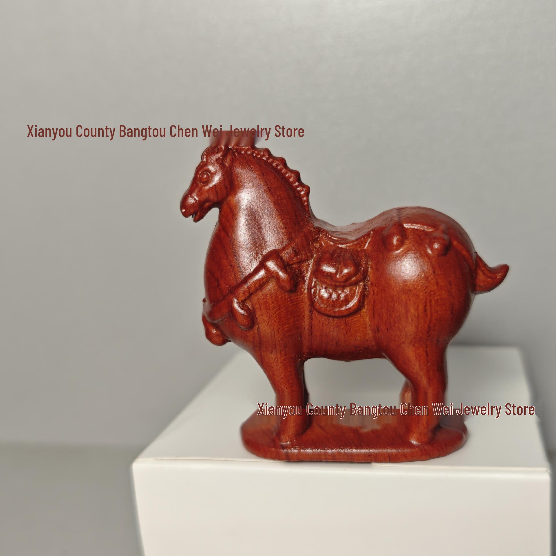 Cinnabar Zodiac Horse Figurine: Feng Shui Decor & Office Ornament Gift