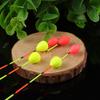 80Pcs Yellow/Red Float Tail Eye-catching Beans Sensitive Visualable Beans Fishing Signal Sender Fishing Float Balls FishingTools