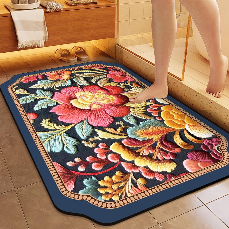 Quick-drying Absorbent Toilet Cute Special Absorbent Foot Mat Toilet Kitchen Door Bathroom Anti-slip Mat