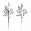2pcs Silk Artificial Wintersweet Flower 5 Forks Long Branch Flower Branch  Halloween Decor