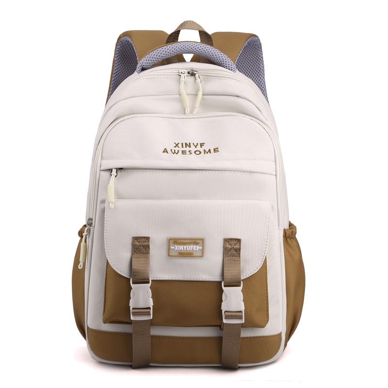 Simple and stylish backpack Large capacity Junior high school student High school student Lightweight computer travel backpack New