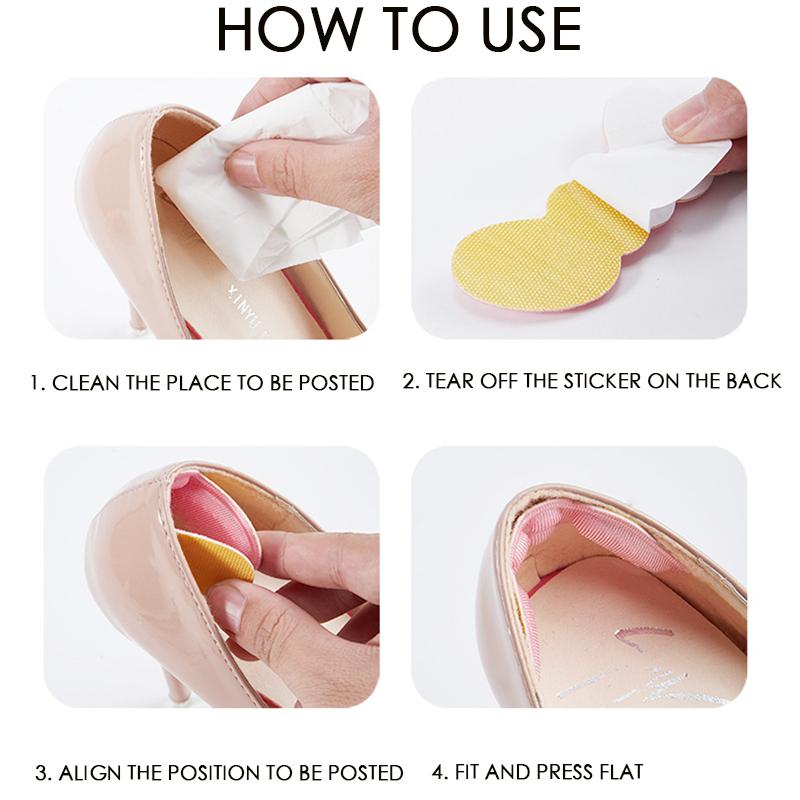 4pcs 3/6mm High Heel Pad Women Insoles Pain Relief Foot Care Insert Adjust Size Adhesive Heels Pads Liner Grip Protector Sticker