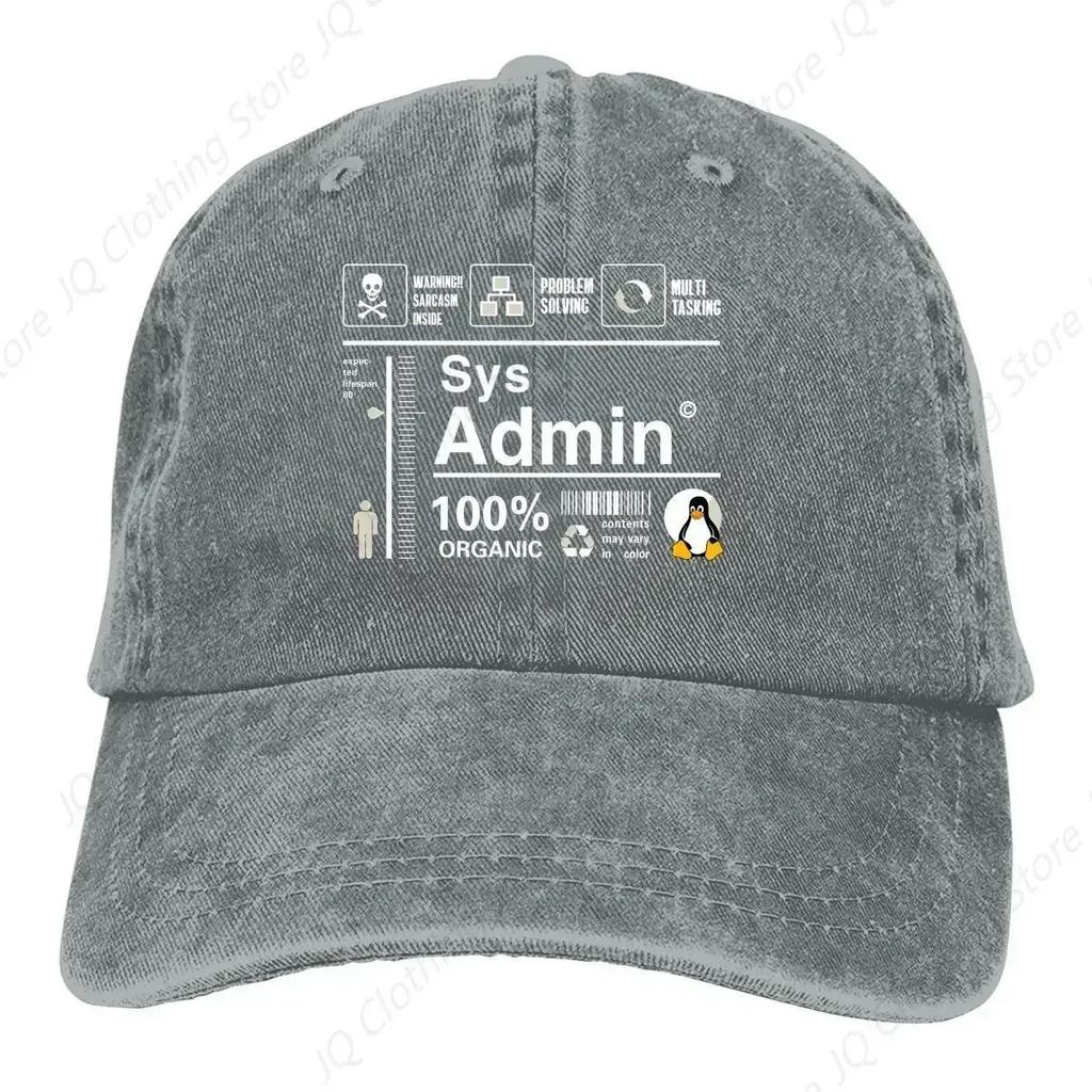 Linux Kit Infographic Sys Admin Penguin Baseball Cap Unisex Hats WoUnisex Visor Protection Snapback Computer Cpu Core Caps
