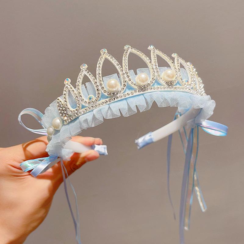 

2024 New Princess Crown Rhinestone Headband for Girls - Sweet and Fresh Hair Accessory