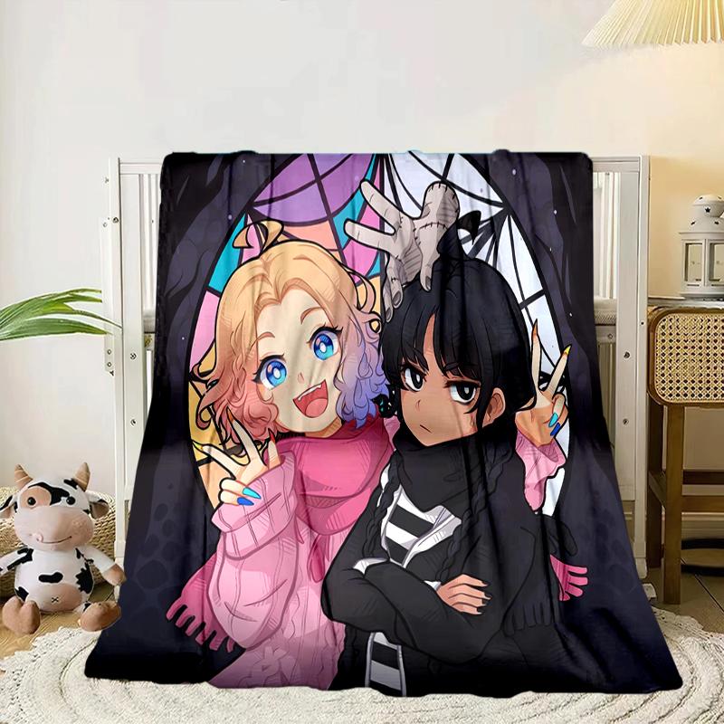 Stained Glass Gothic Romance Blanket Flannel Blanket for bed, sofa, Camping, Hiking, Picnic Essentials, gift for family Fan gifts