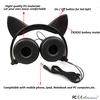 Foldable Cat Ear LED Music Lights Headphone Earphone headset for Laptop MP3
