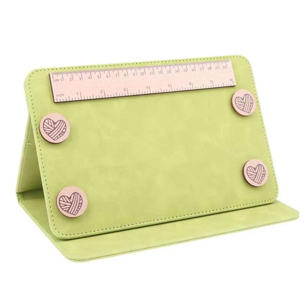 

Foldable Knitting Chart Holder Rack Magnetic Ruler Crochet Chart Keeper Needlecraft Accessories