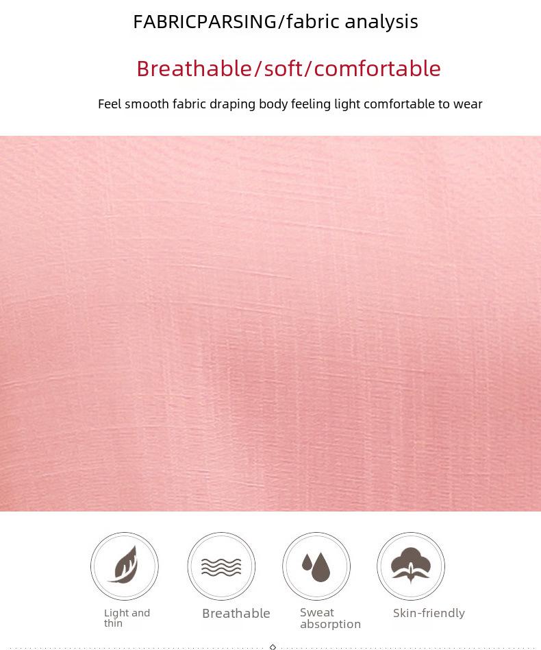 Women's Summer Cotton & Linen Pajama Set – Short-Sleeved Two-Piece for Middle-Aged & Elderly, Suitable for Indoor & Outdoor Wear.