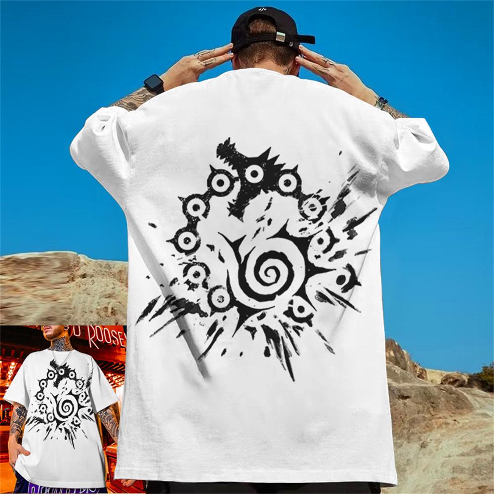 

Модна чоловіча футболка Швидкосохнучі футболки з коротким рукавом Літо Вуличний стиль Круглий виріз Чоловічі Вільні Великого розміру Хіп-хоп одяг Новий XS