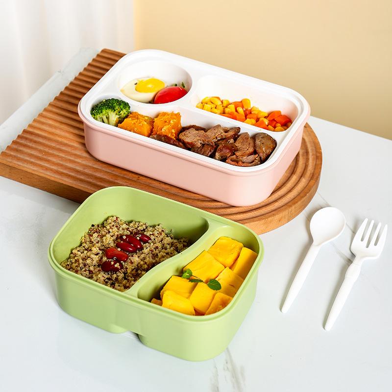 Durable Multi-compartment Lunch Box for Office, Large Capacity with Cutlery, New Style