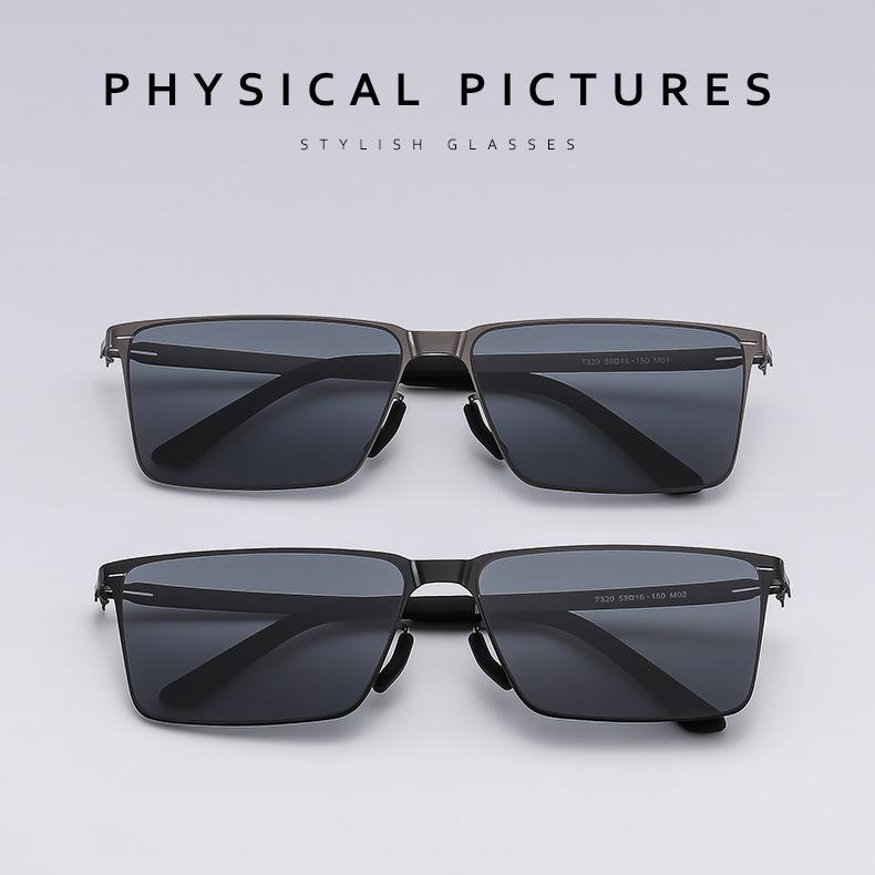 2024 Red Wolf Fifth Gen Screwless Nylon Polarized Square Sunglasses for Men, Model 7320