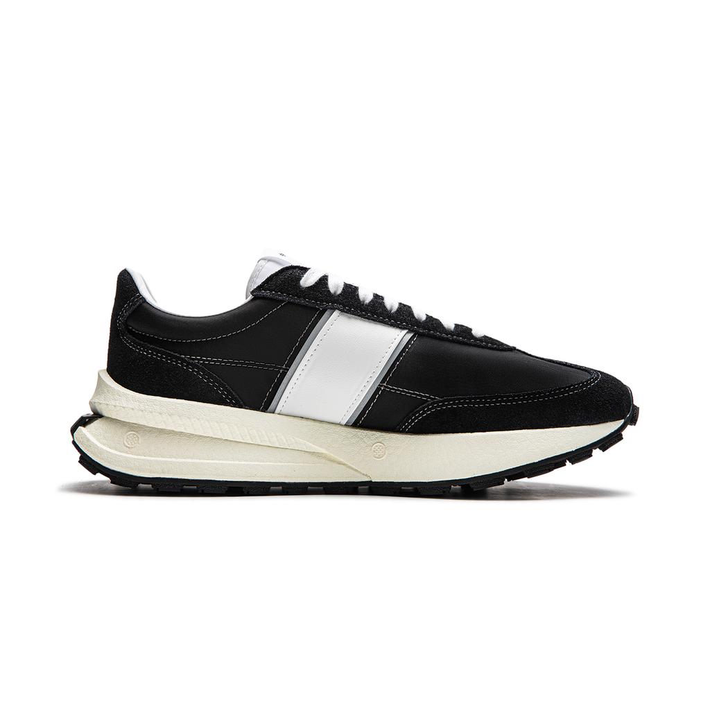 Li Ning Trend Series Lightweight Shock Absorbing Wear Resistant Low Top Casual Running Shoes Unisex Sneakers Black AZGU081-3