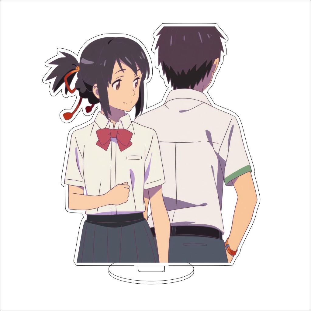 16CM Anime Your Name Cosplay Acrylic Stand Ornaments Okudera Miki Natori Sayaka Tachibana Taki Figure Stand Halloween Gifts