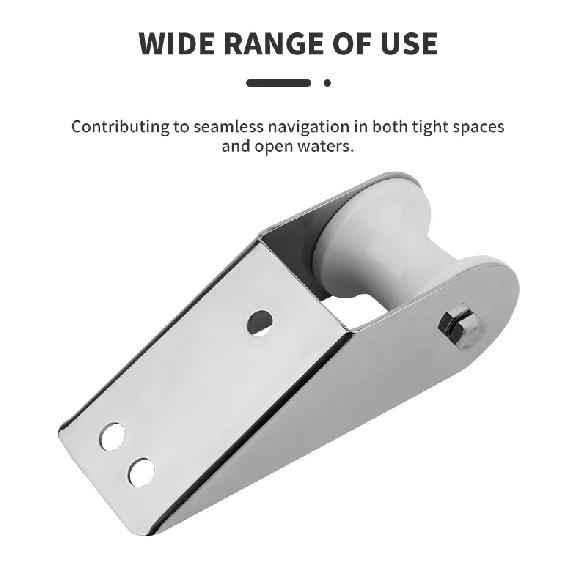 White Single Wheel Anchor Bow Roller 316 Stainless Steel Bow Roller for Marine Accessories