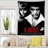 Movie SScarfaceS Cartoon Tapestry Art Science Fiction Room Home Decor Wall Hanging Sheets