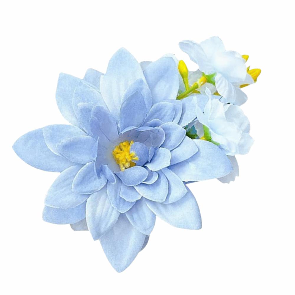 

Sweet Pink Blue Flower Hairpin Cloth Accessories Floral Hair Clip Photo Props Headdress Brides Wedding синій