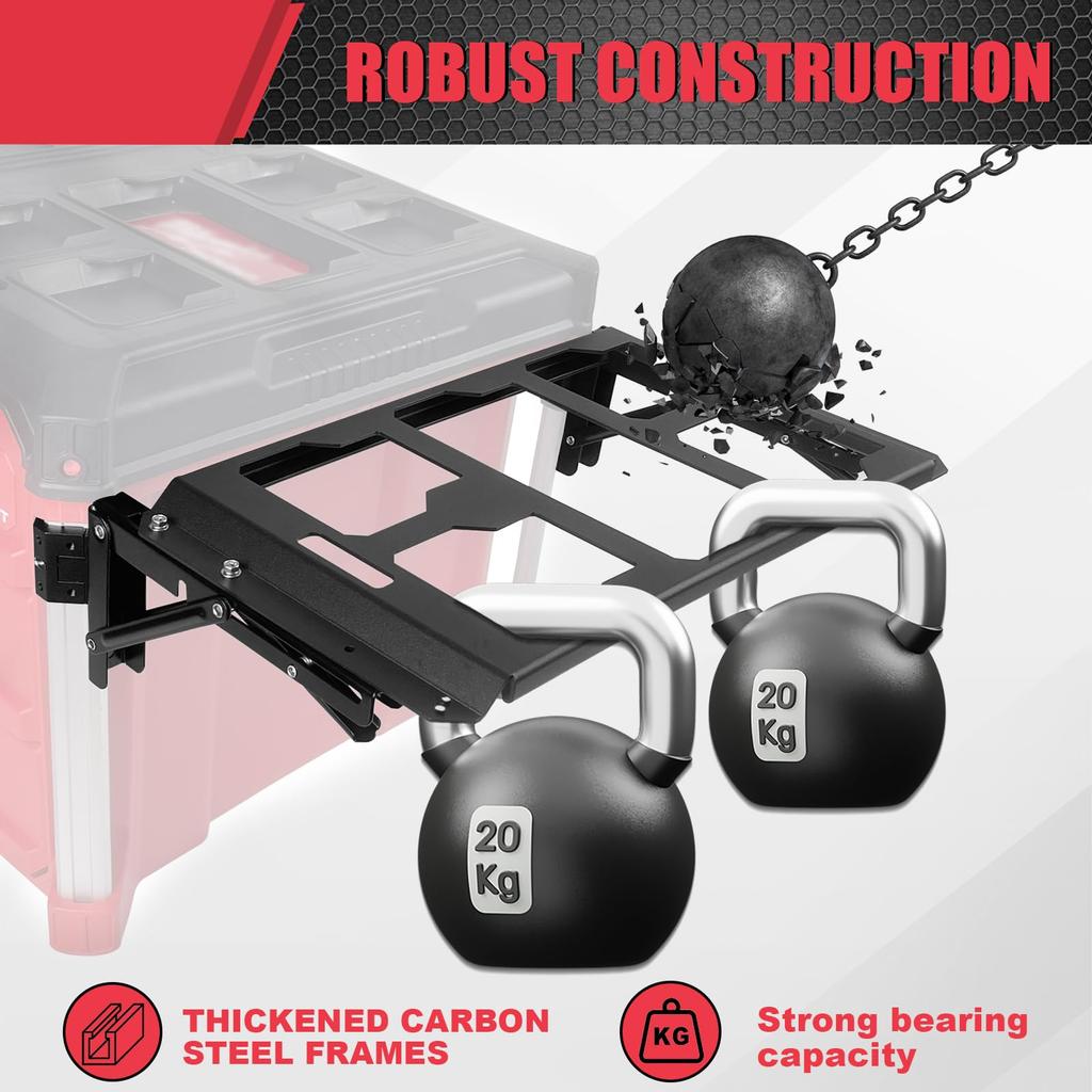 Folding Packout Mount Compatible with Milwaukee Packout Side Storage for Your Packout Toolbox. System.
