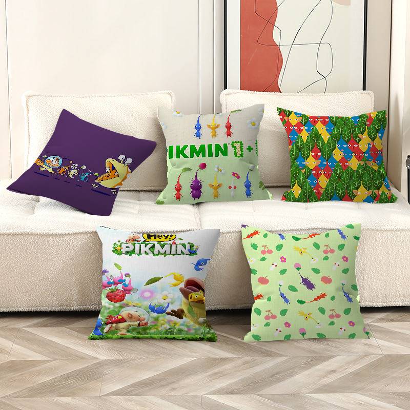 Classic Animation Pikmin Pillow Cushion Cover Pillowcase Living Room Sofa Home Decor