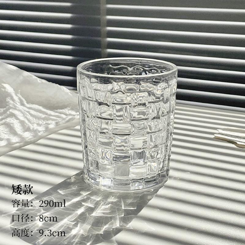 

290 мл/320 мл стеклянная бытовая чашка для воды чашка для кофе чашка для напитков креативный узор из ротанга плетеная бутылка для напитков стакан для напитков 1pcs