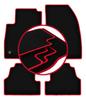 Velour Floor Mats with Red Edge For: Opel Mokka X Crossover (2016-)